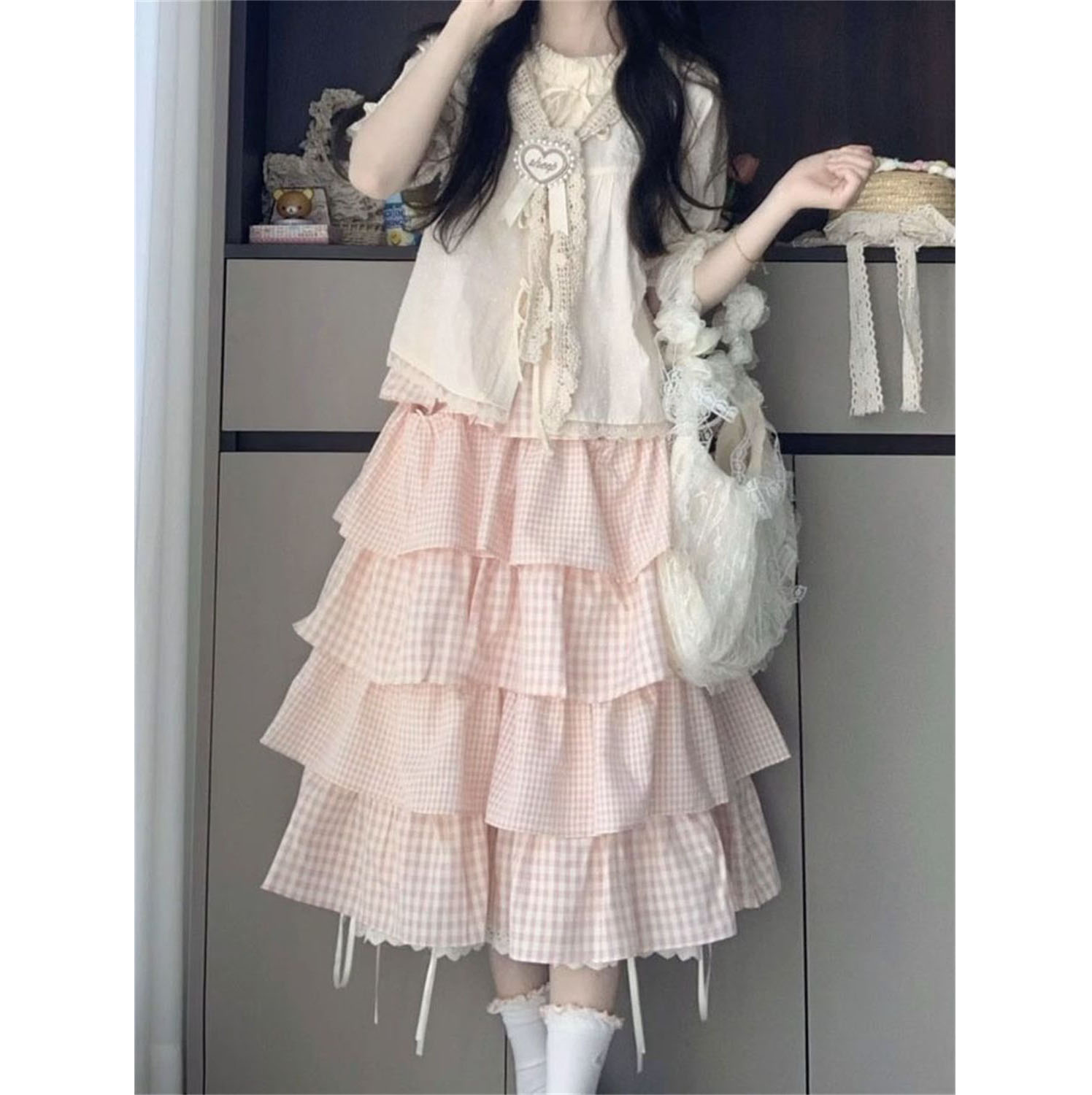 高腰半身裙套装女夏两件套