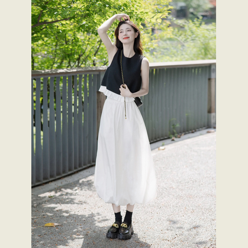 高腰半身裙套装女夏两件套