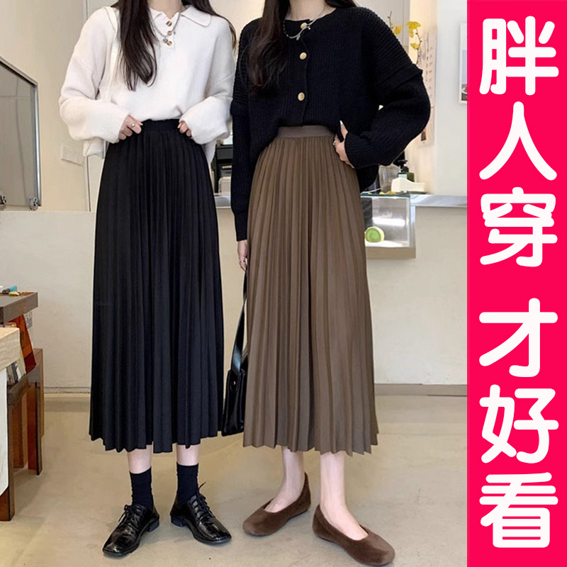 黑色半身裙女秋冬长款