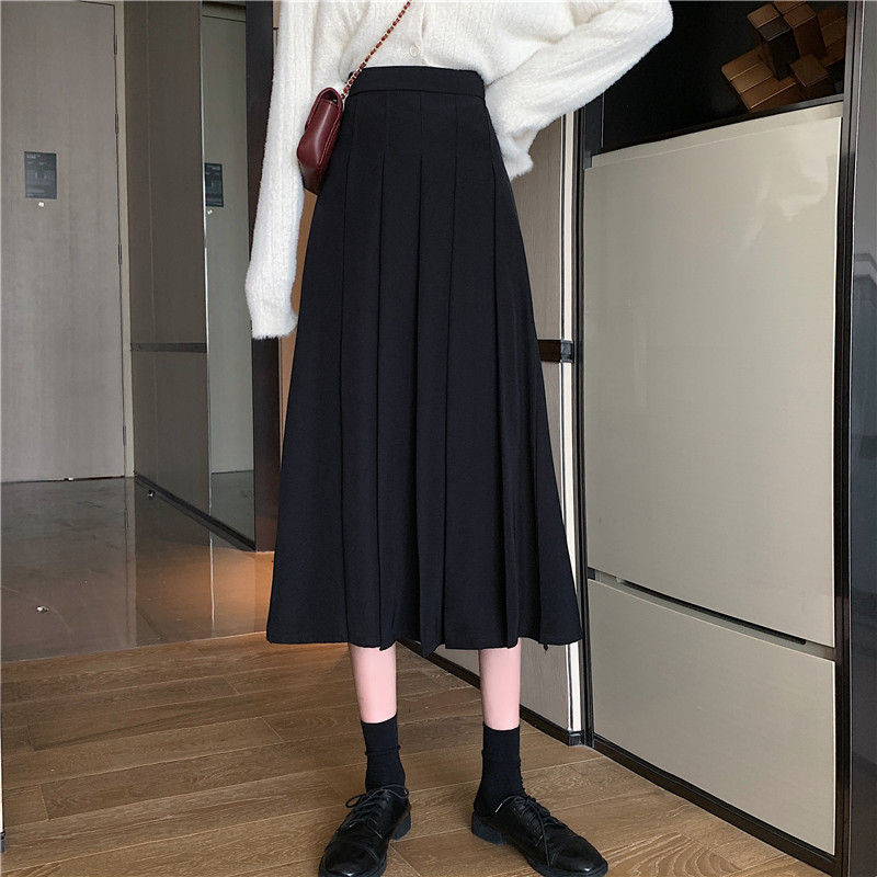 半身裙女胖mm长款秋冬