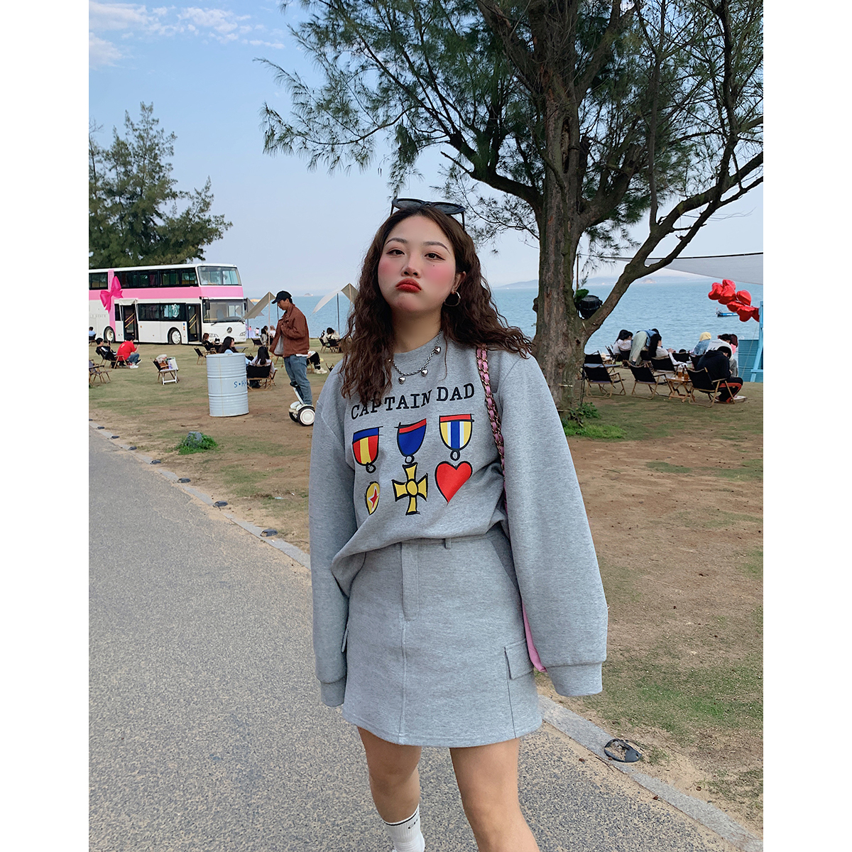 套装女秋高级感半身裙两件套