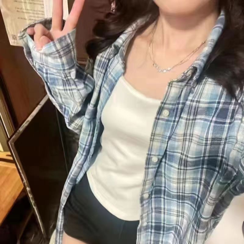 格子上衣女夏