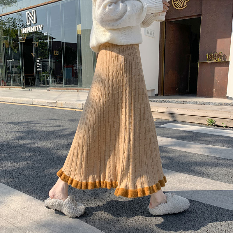 针织半身裙女秋冬小个子