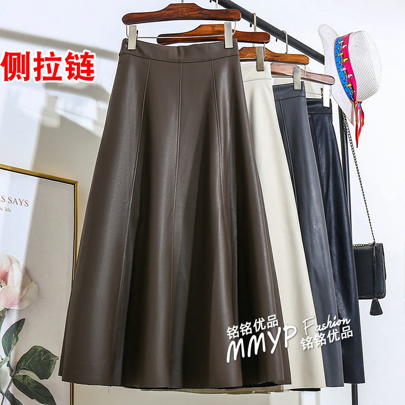 半身裙女秋冬长款灰色