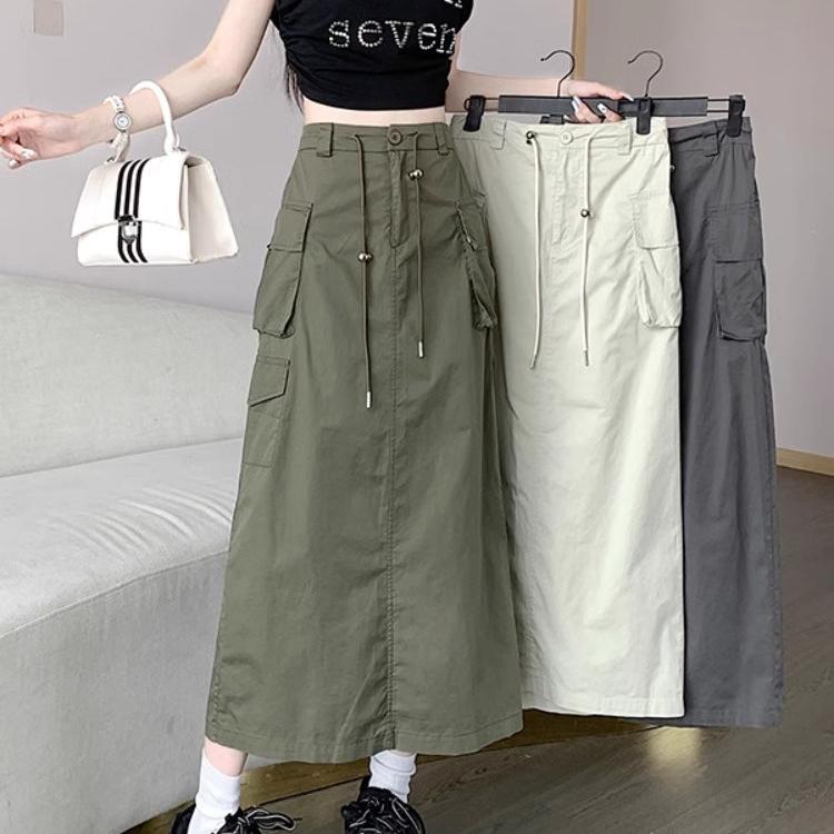 灰色半身裙女秋冬小个子