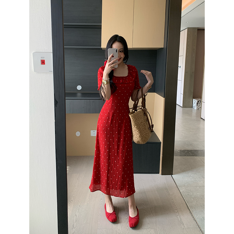连衣裙微胖显瘦夏