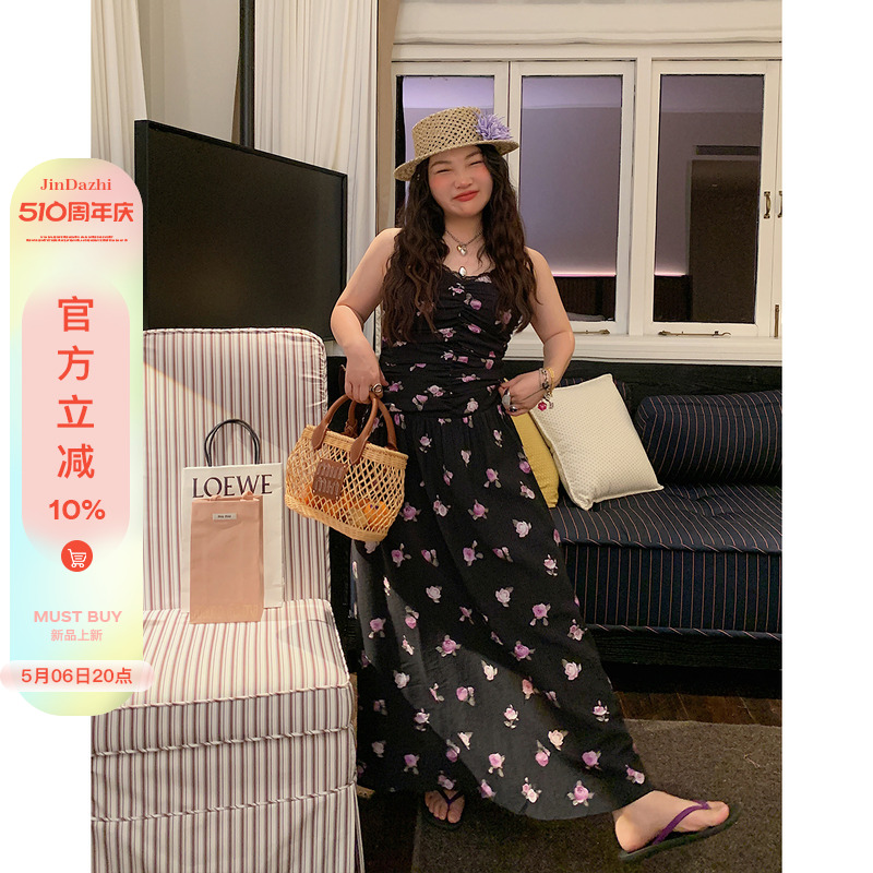 连衣裙微胖显瘦夏