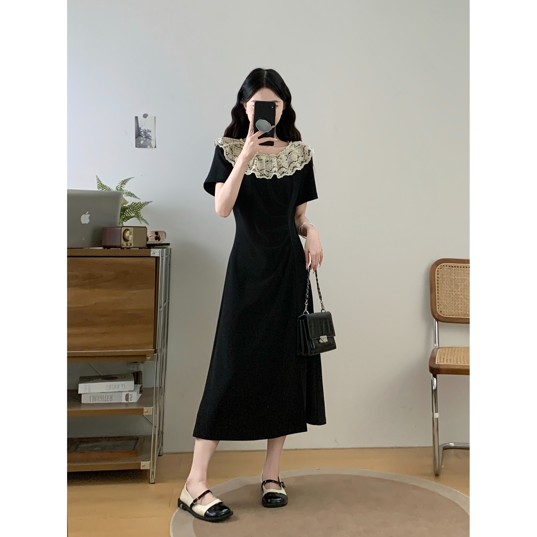 微胖女生连衣裙夏显瘦