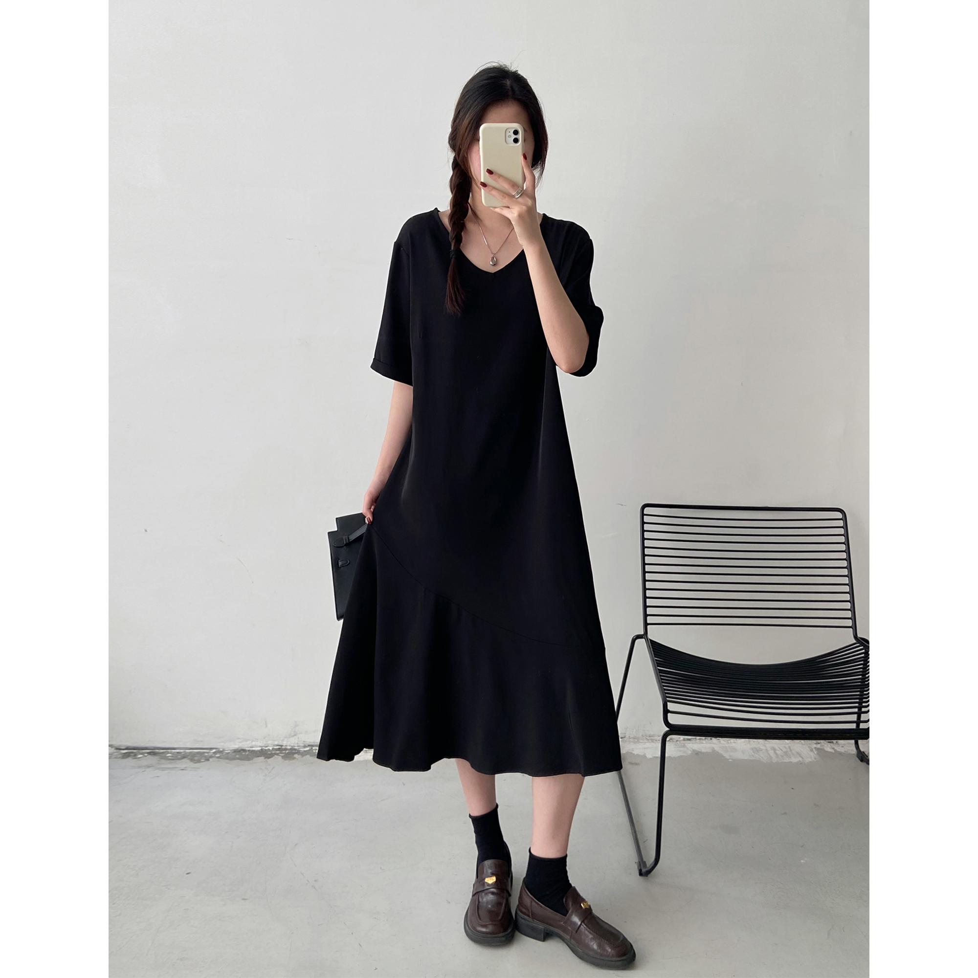 大码女胖200斤mm夏装连衣裙显瘦长款