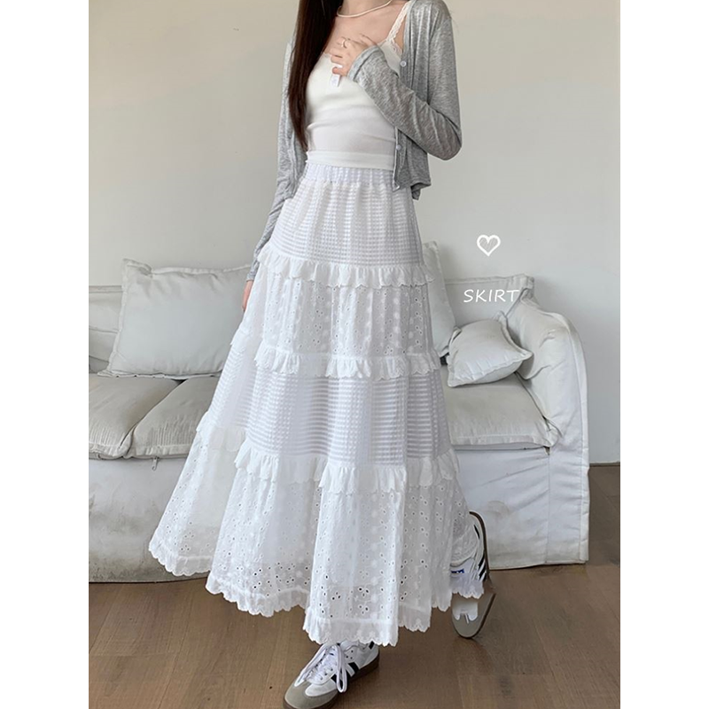半身裙秋冬女白色