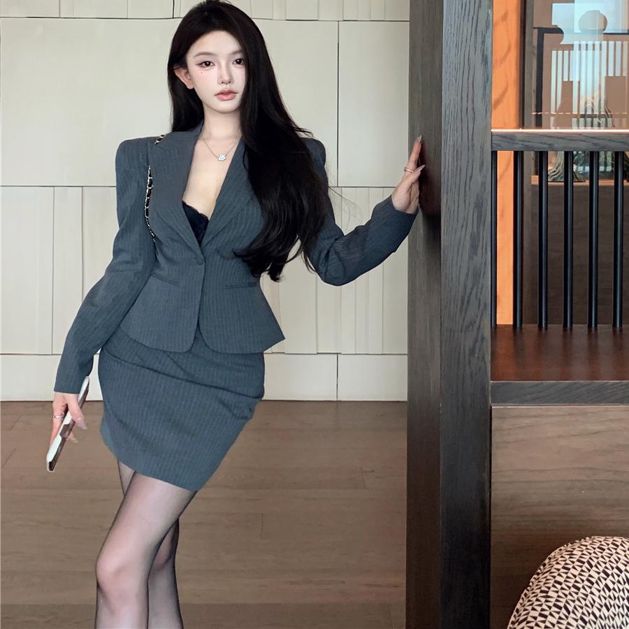 西装外套半身裙套装女两件套