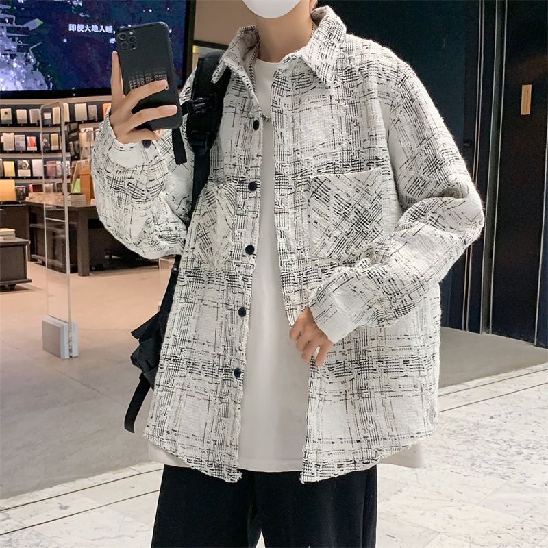 格子翻领衬衫女高级感上衣