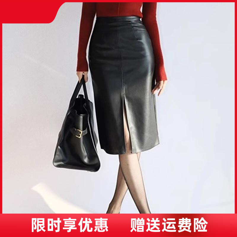 皮裙半身裙秋冬长款