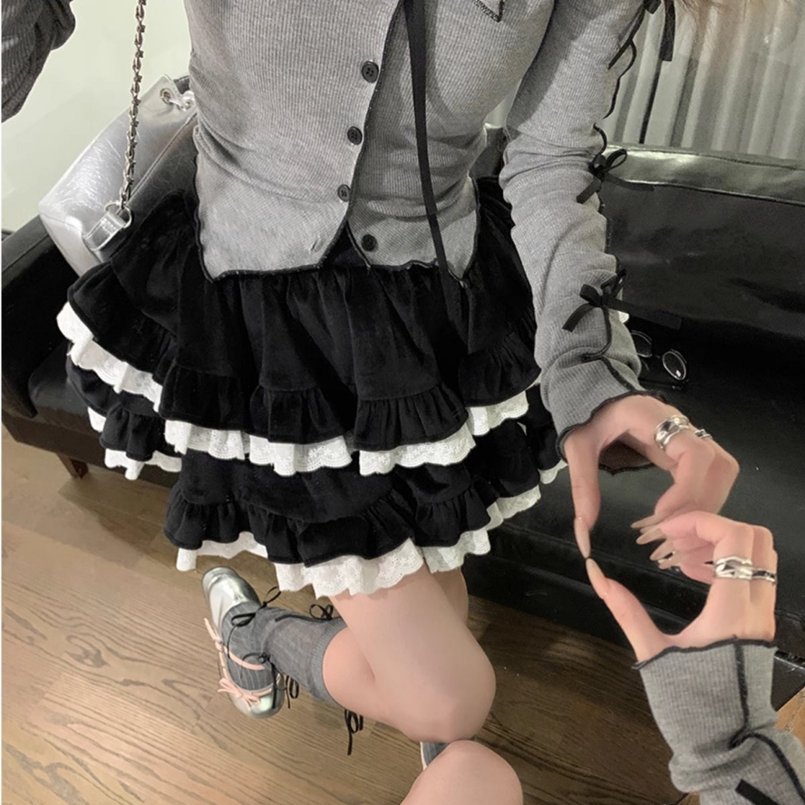 半身裙女秋冬短裙百褶