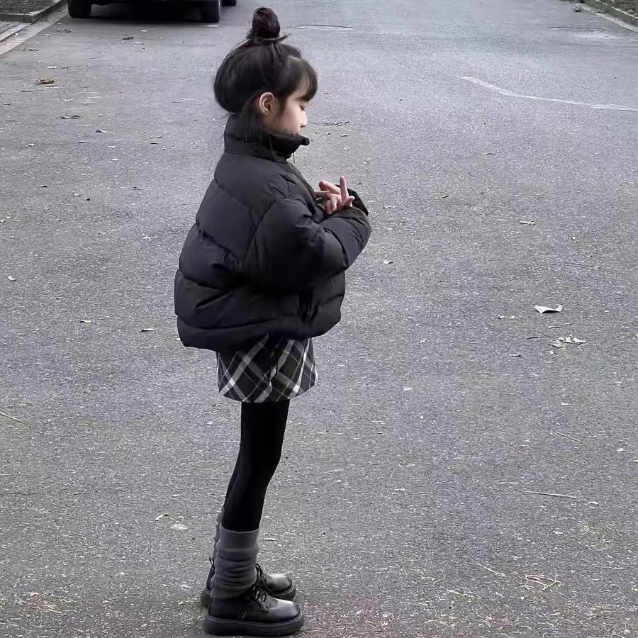 格子半身裙女秋冬直筒