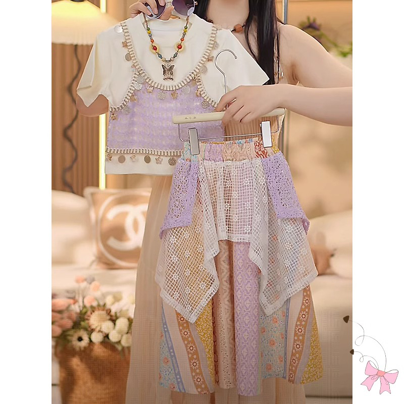 女夏套装两件套半身裙