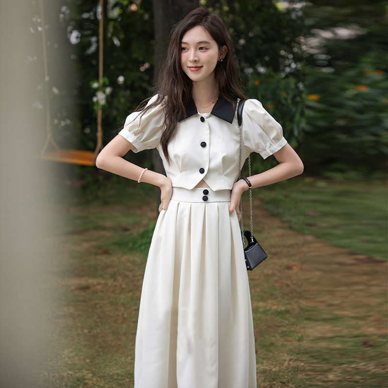小香风半身裙套装女