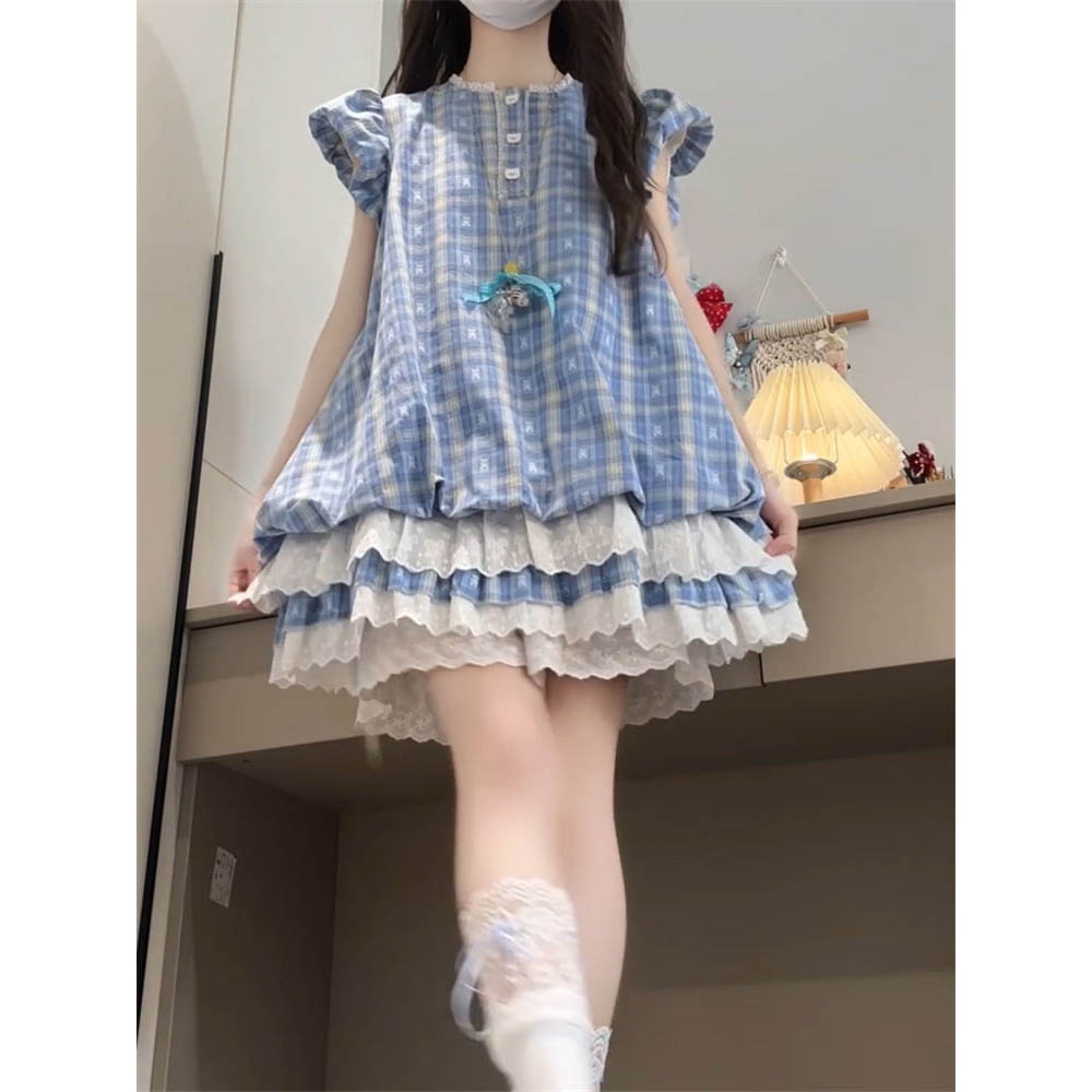 印花甜美连衣裙