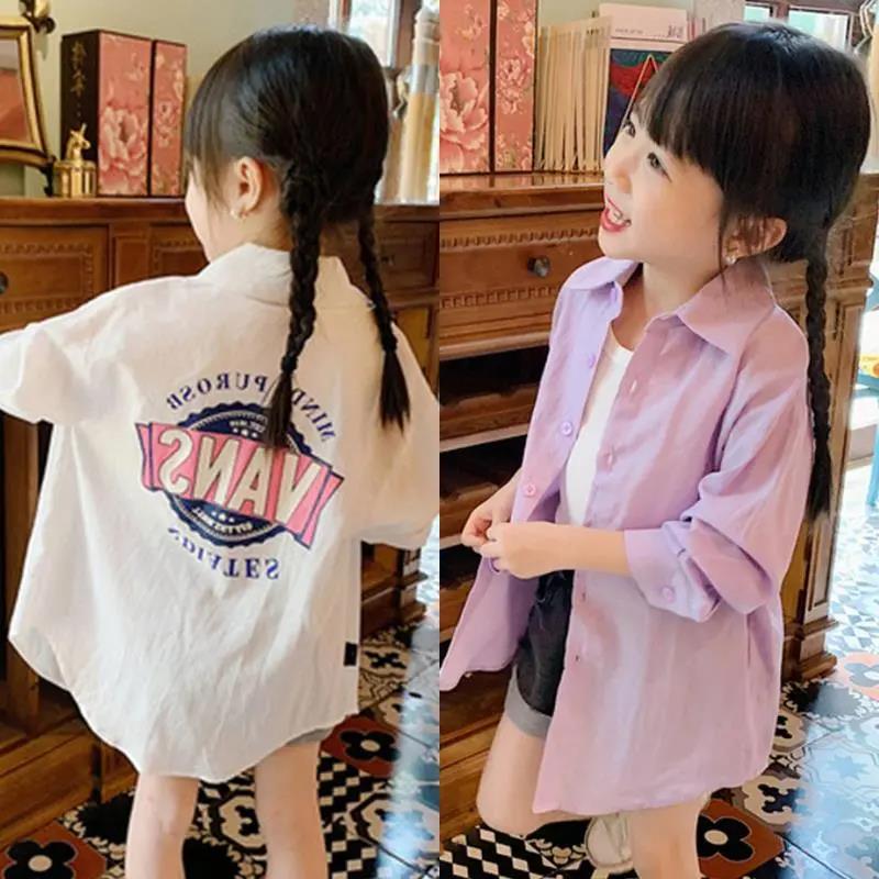 女童衬衫2021新款童装韩版