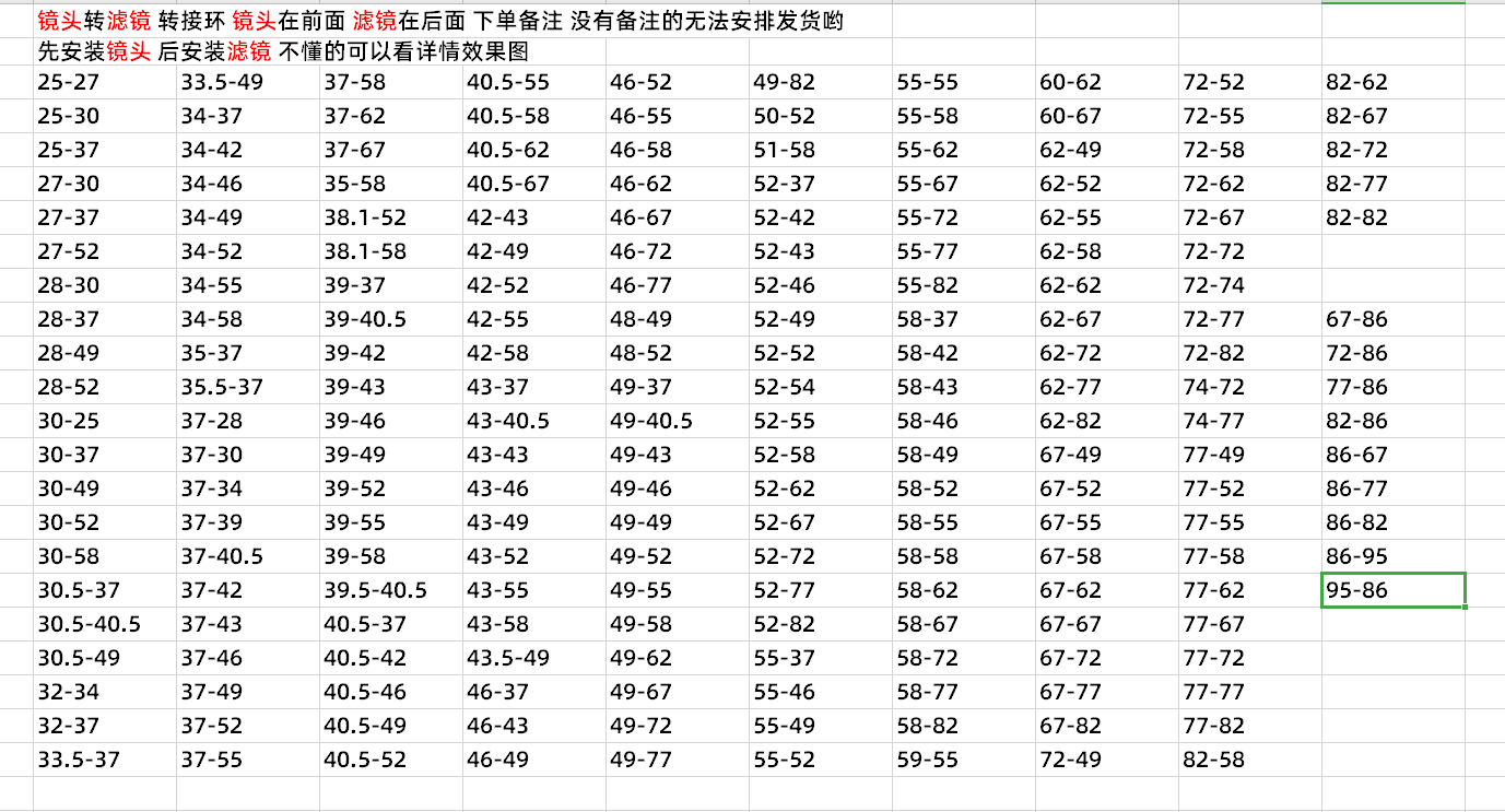 滤镜转接环