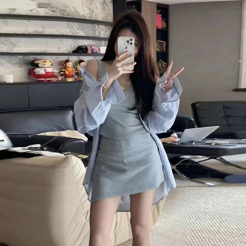 短裙女半身裙套装两件套夏时尚洋气