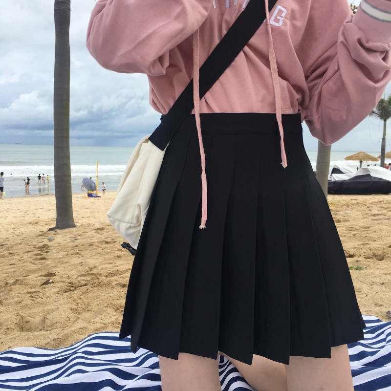 半身裙女高腰显瘦jk