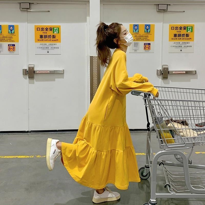 连衣裙女冬胖mm显瘦