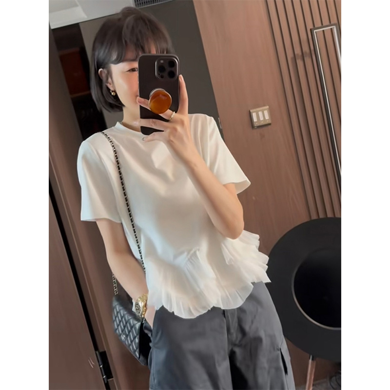 衬衫女夏款 荷叶袖