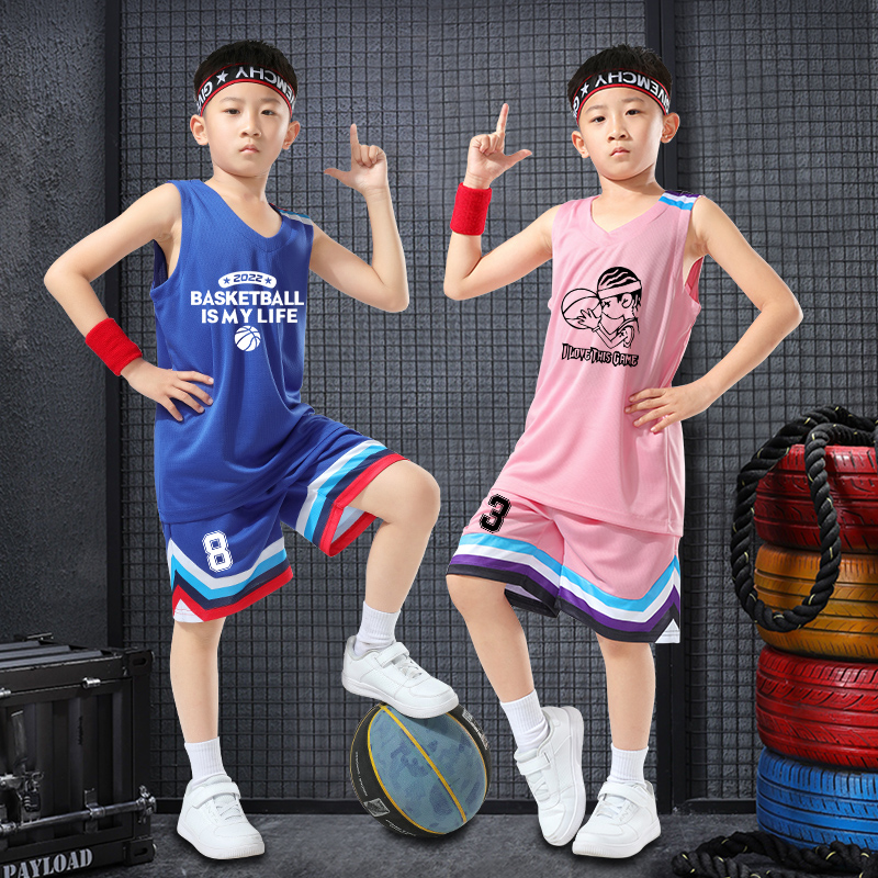 儿童篮球服套装青少年训练服男童定制