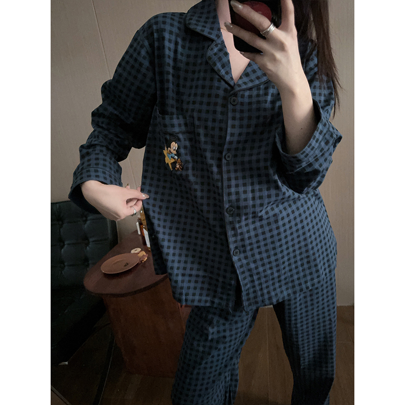 格纹套装女