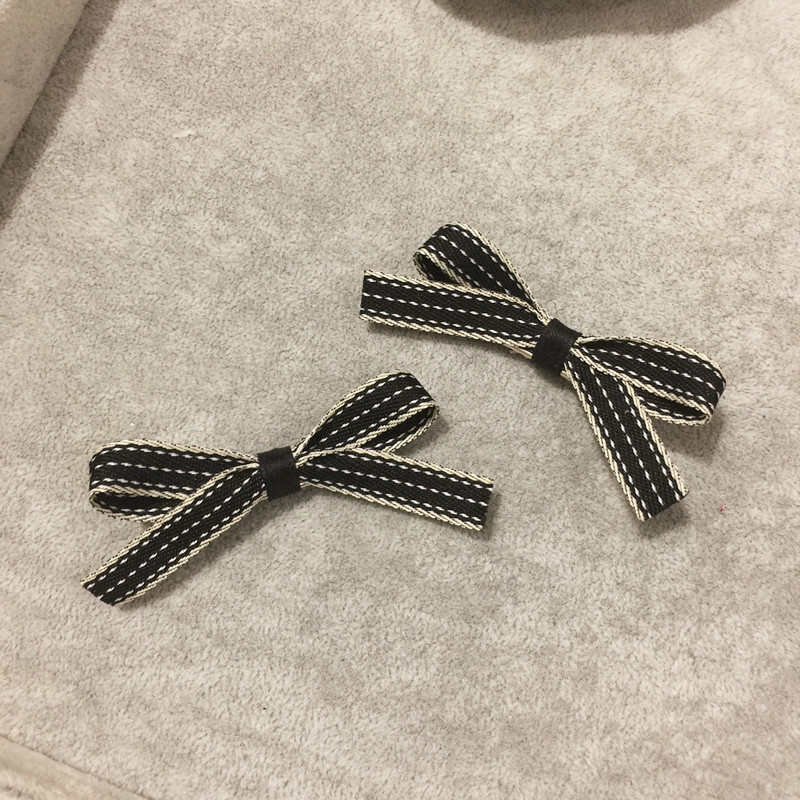 儿童蝴蝶结发饰黑色