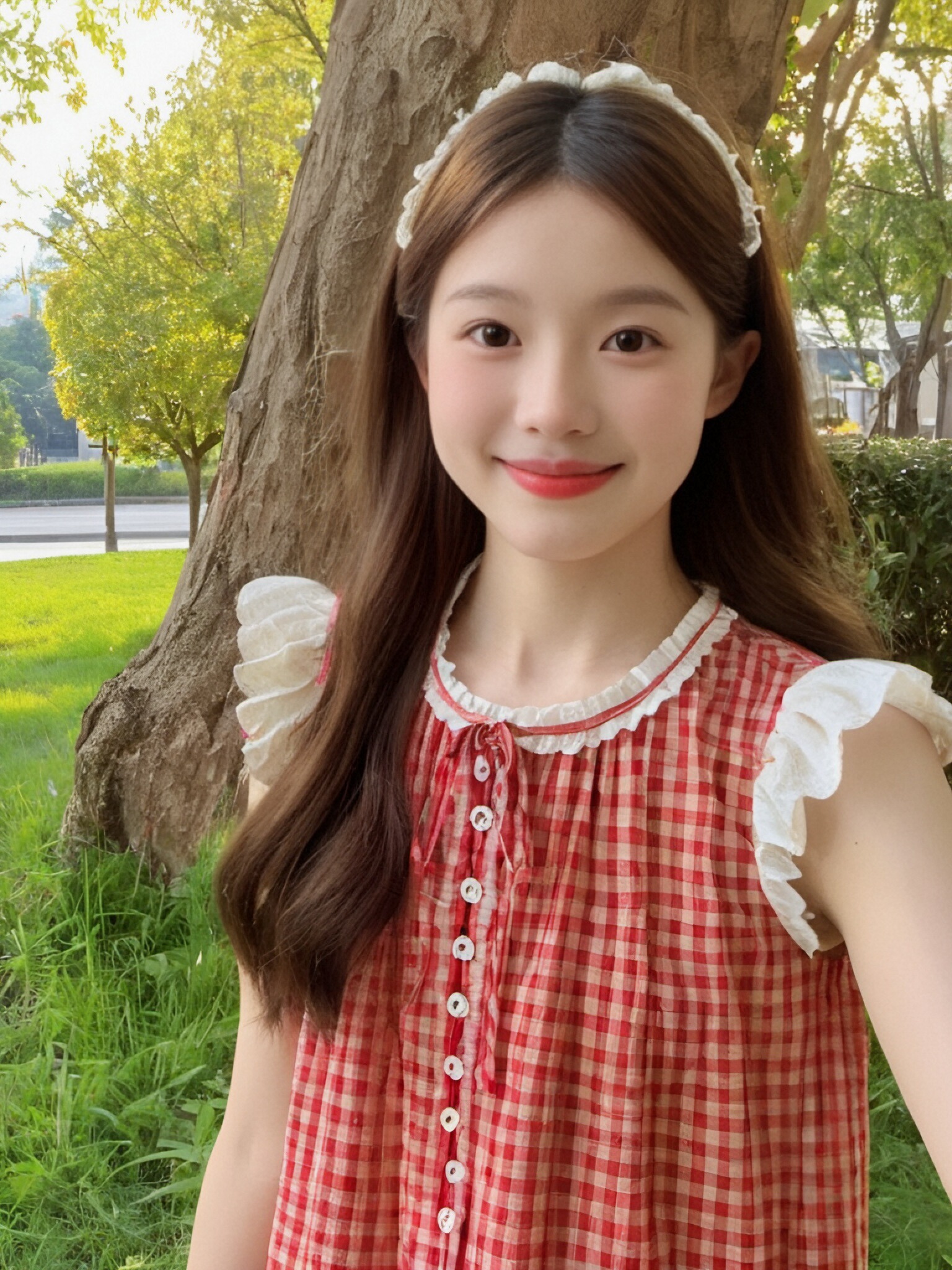 小格子上衣女夏