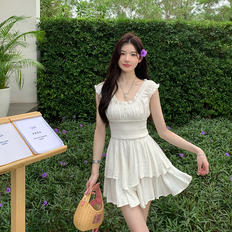 显瘦连衣裙女夏短款