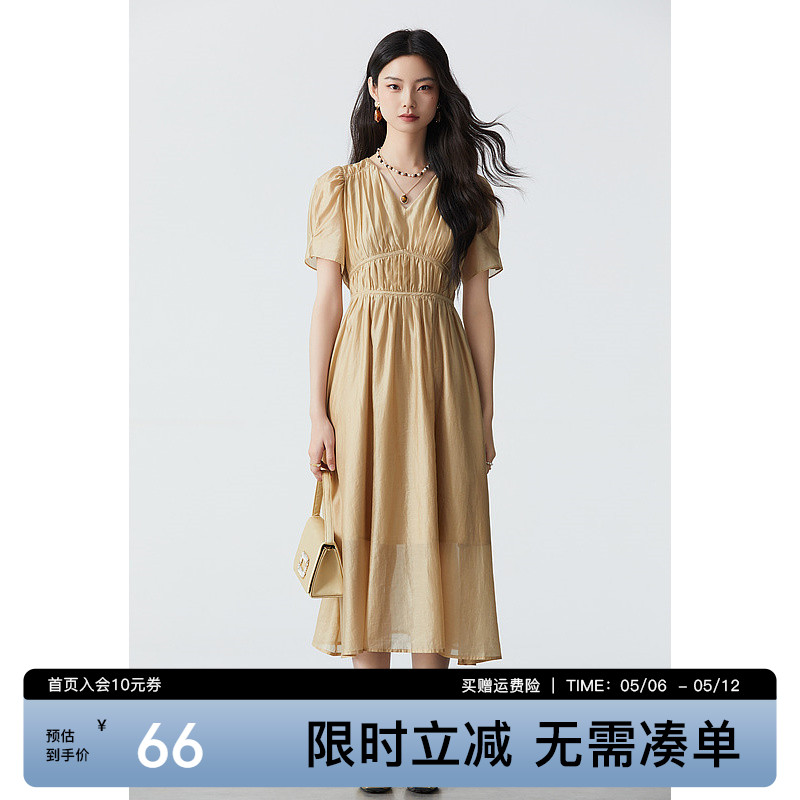 显瘦连衣裙女夏 轻奢高级感