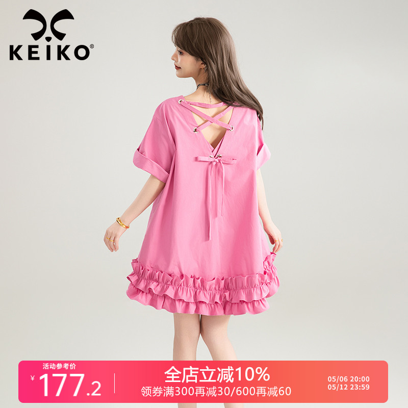 连衣裙女微胖显瘦夏