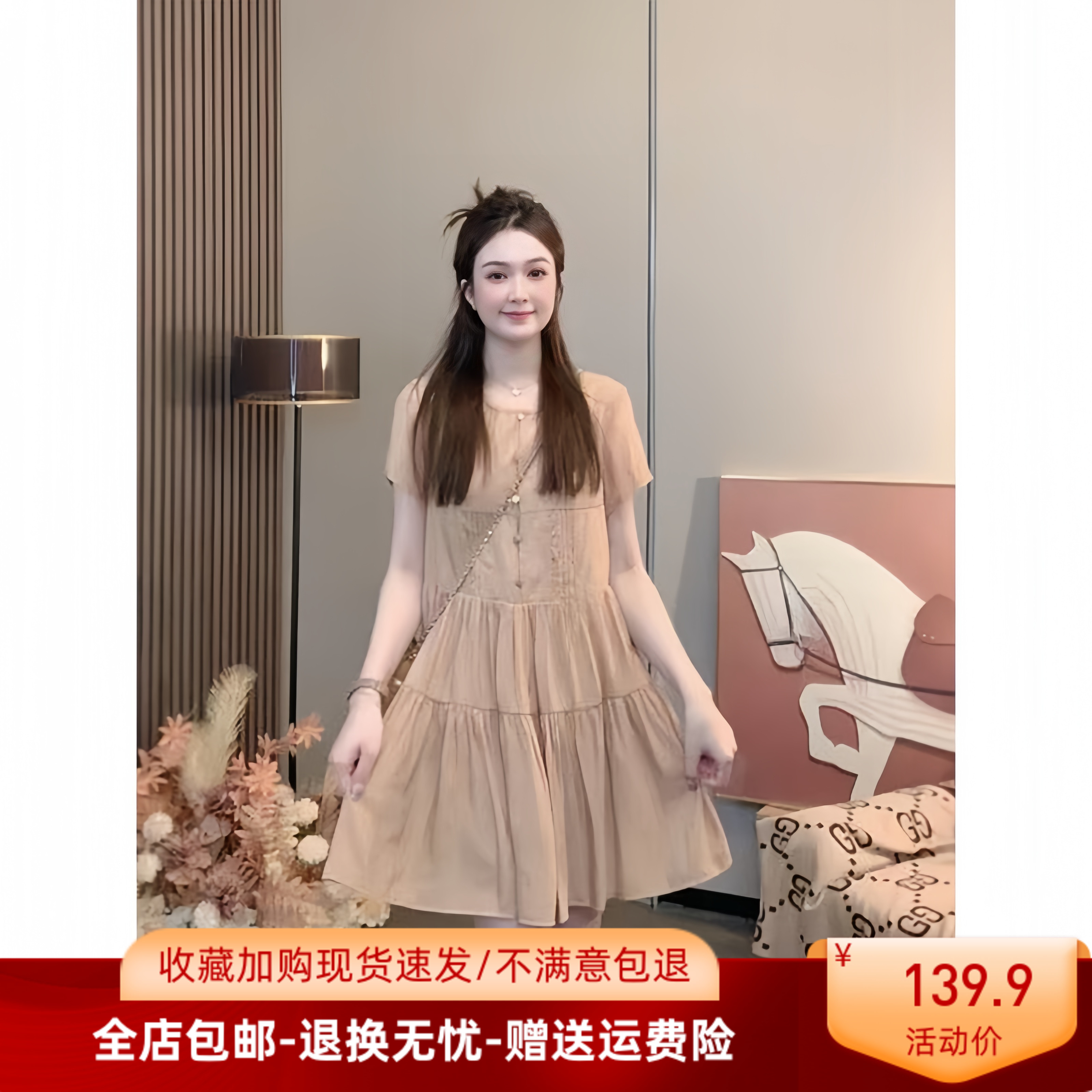 显瘦连衣裙子短裙