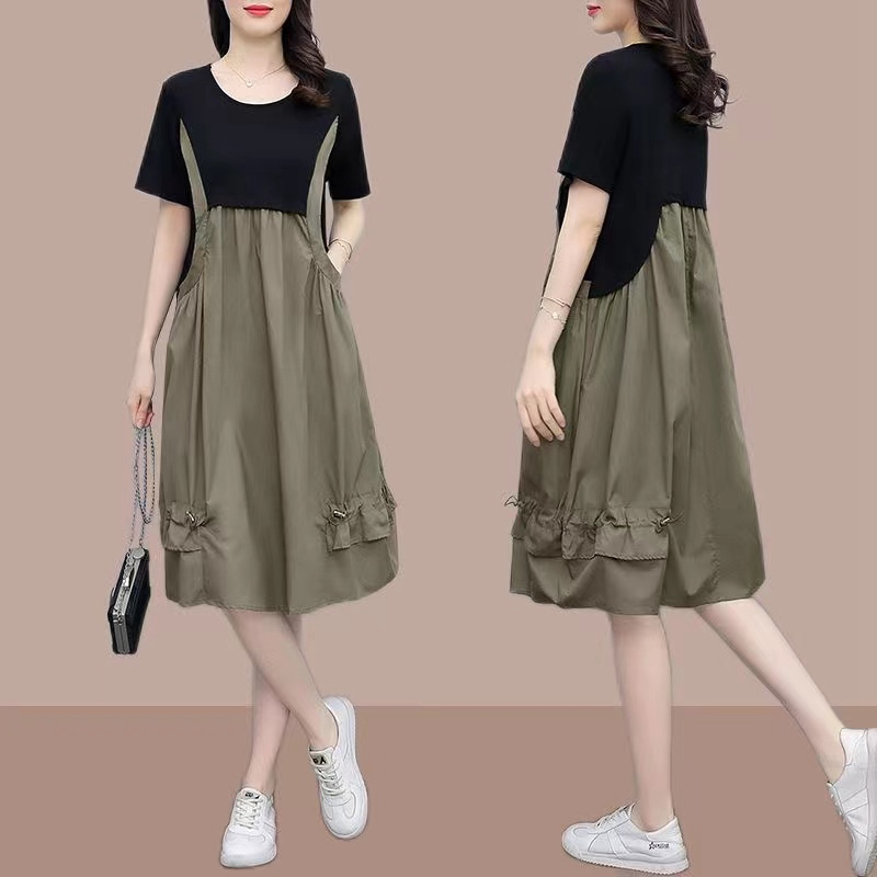 连衣裙夏女显瘦遮肚