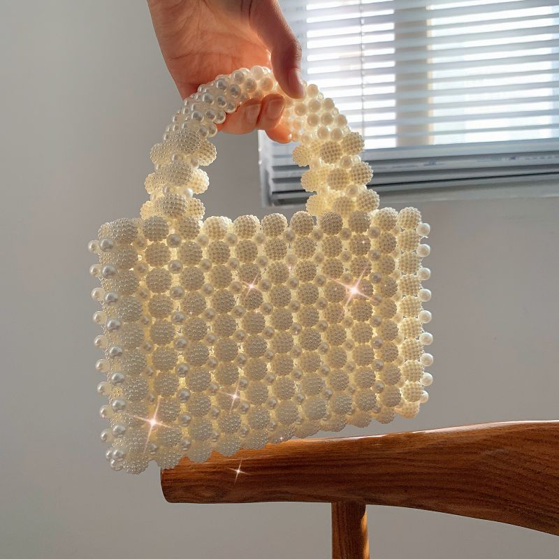 手工编织包包diy自制材料包珍珠