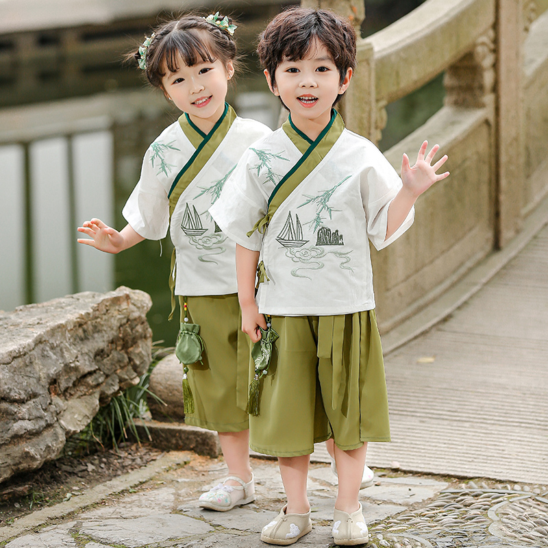 男童夏季套装汉服幼儿园表演服