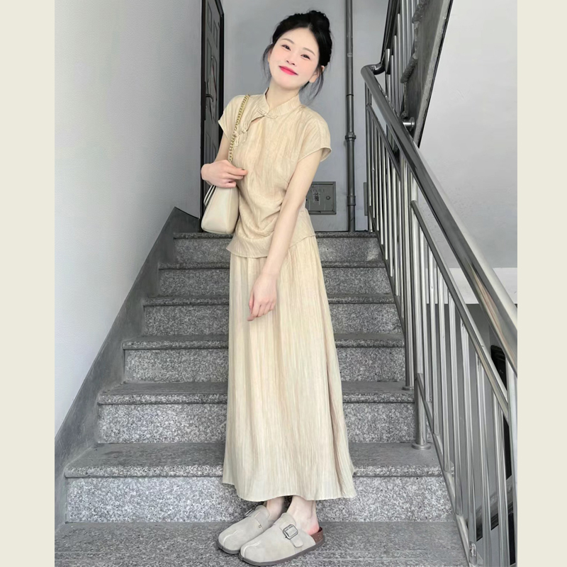 女夏半身裙套装两件套