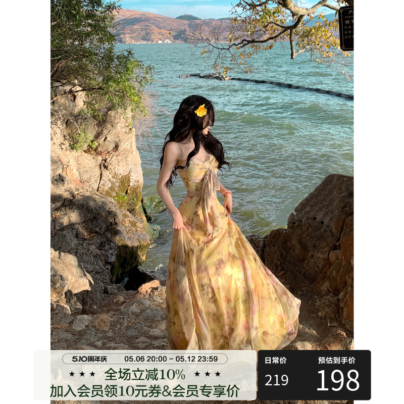 印花连衣裙