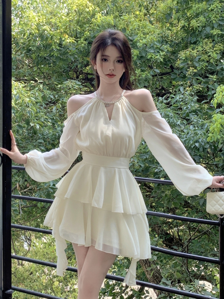 连衣裙女夏季荷叶袖
