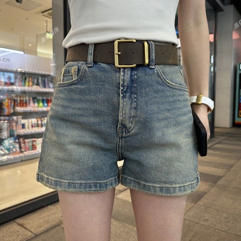 女士牛仔裤夏季薄款短显瘦高腰