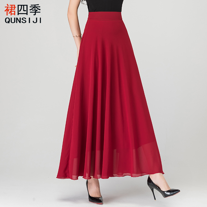 半身裙女夏季薄a字大摆