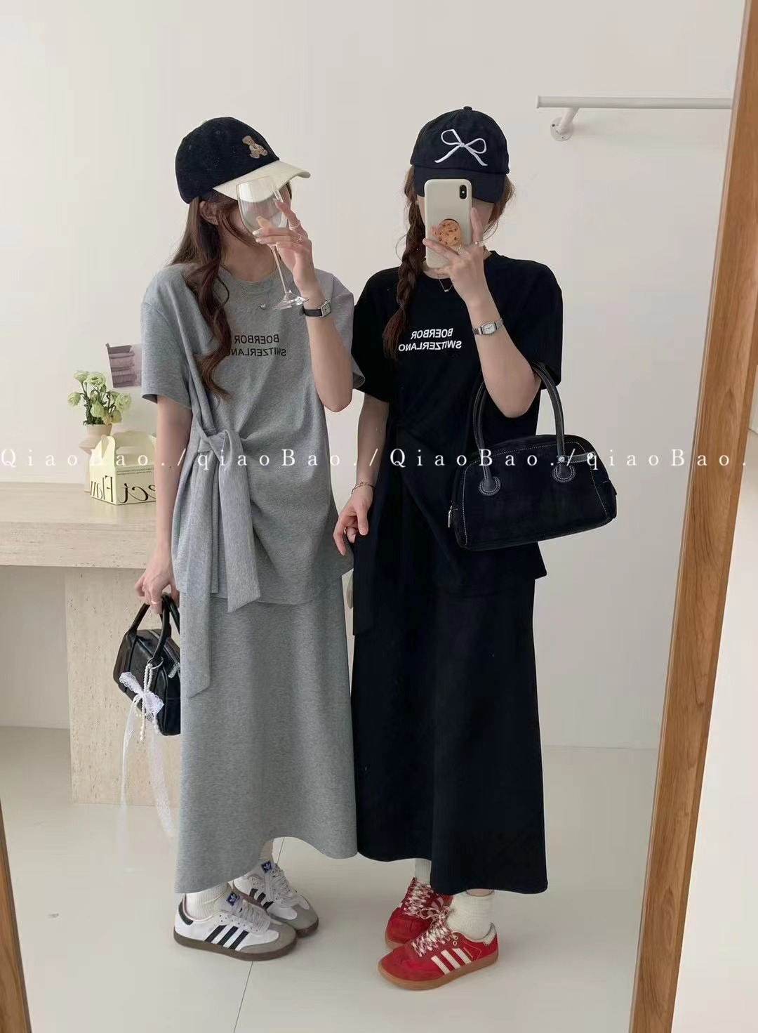 休闲时尚半身裙两件套装女夏