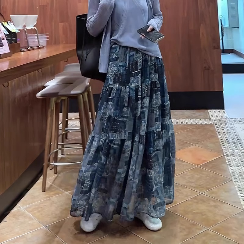 半身裙夏印花