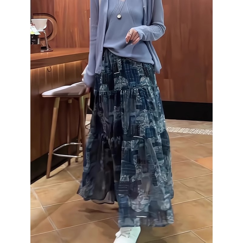 半身裙夏印花