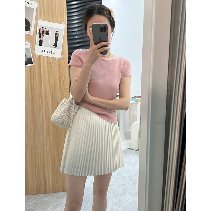 半身裙夏白色