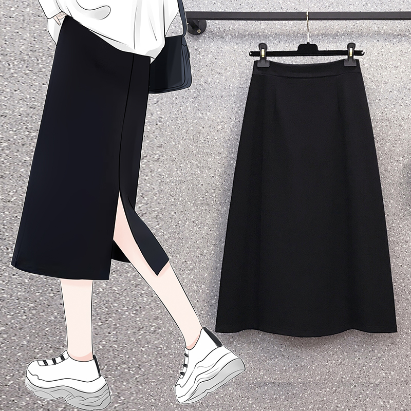 雪纺半身裙女夏中长款高腰2021新款