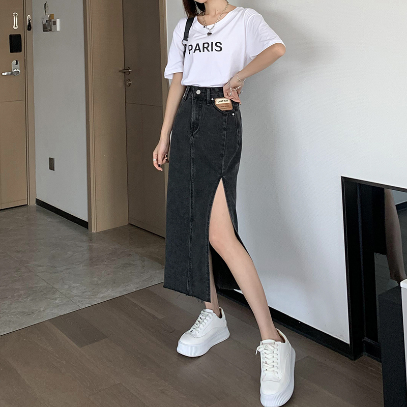 高腰半身裙女夏2021年新款包臀中长款